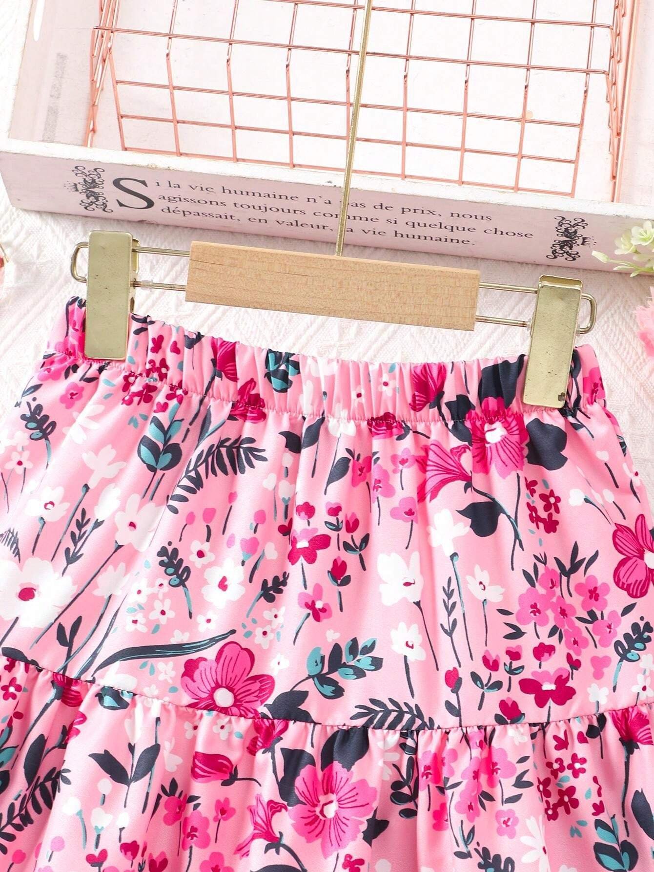 Jupe d'été décontractée à imprimé floral pour fille préadolescente – Image 2